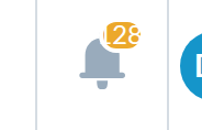 Today's badge showing 128, digits overflow badly